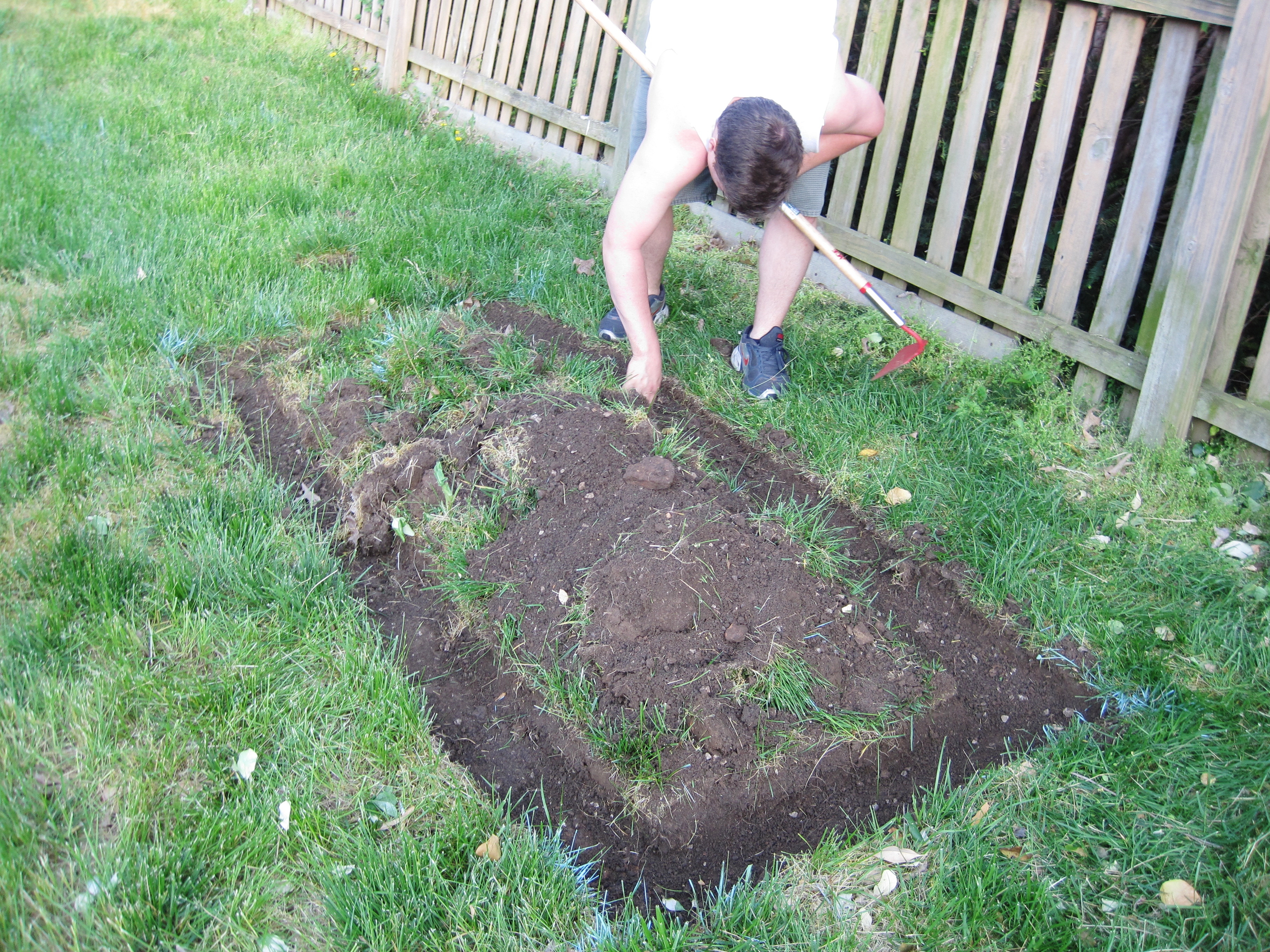 Getting the Garden Boxes in the Ground - Loving Here