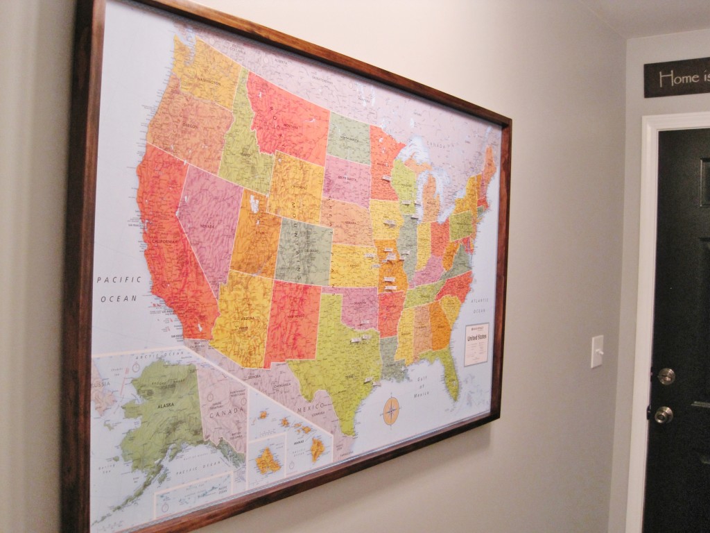 DIY Pinboard Travel Map Part 2 - Loving Here