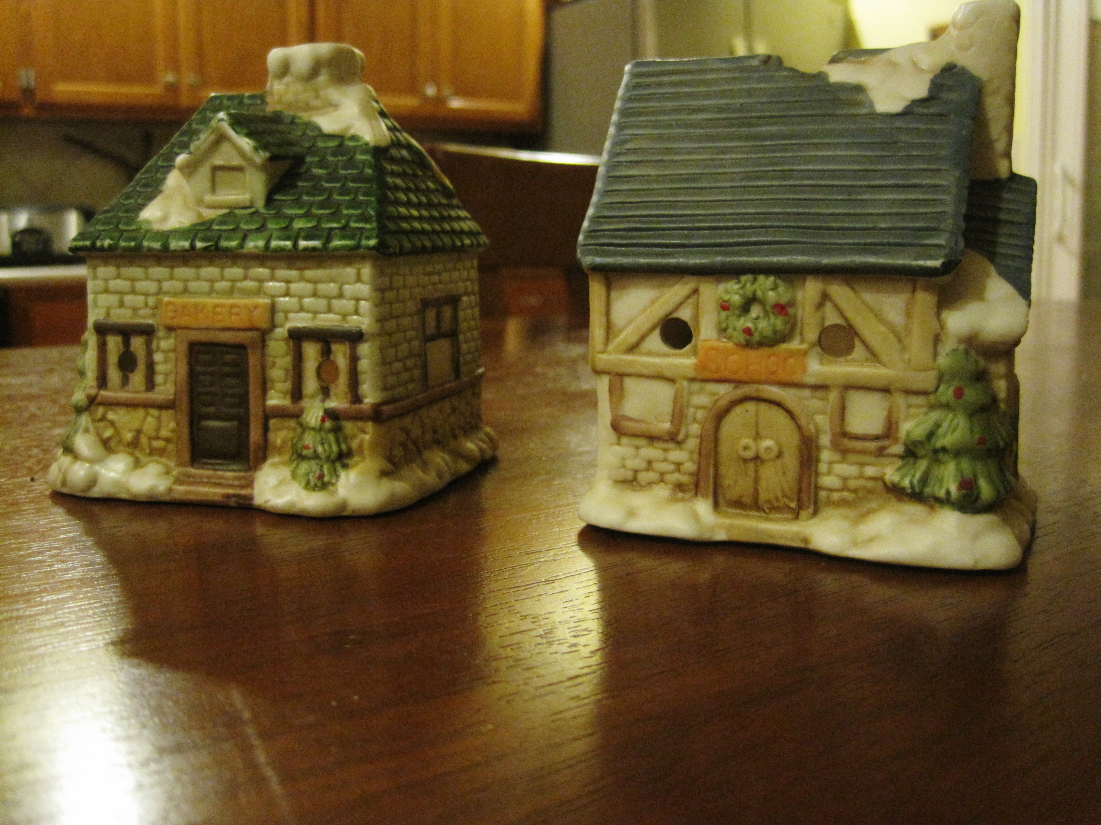 Unpainted Ceramic Christmas Village 