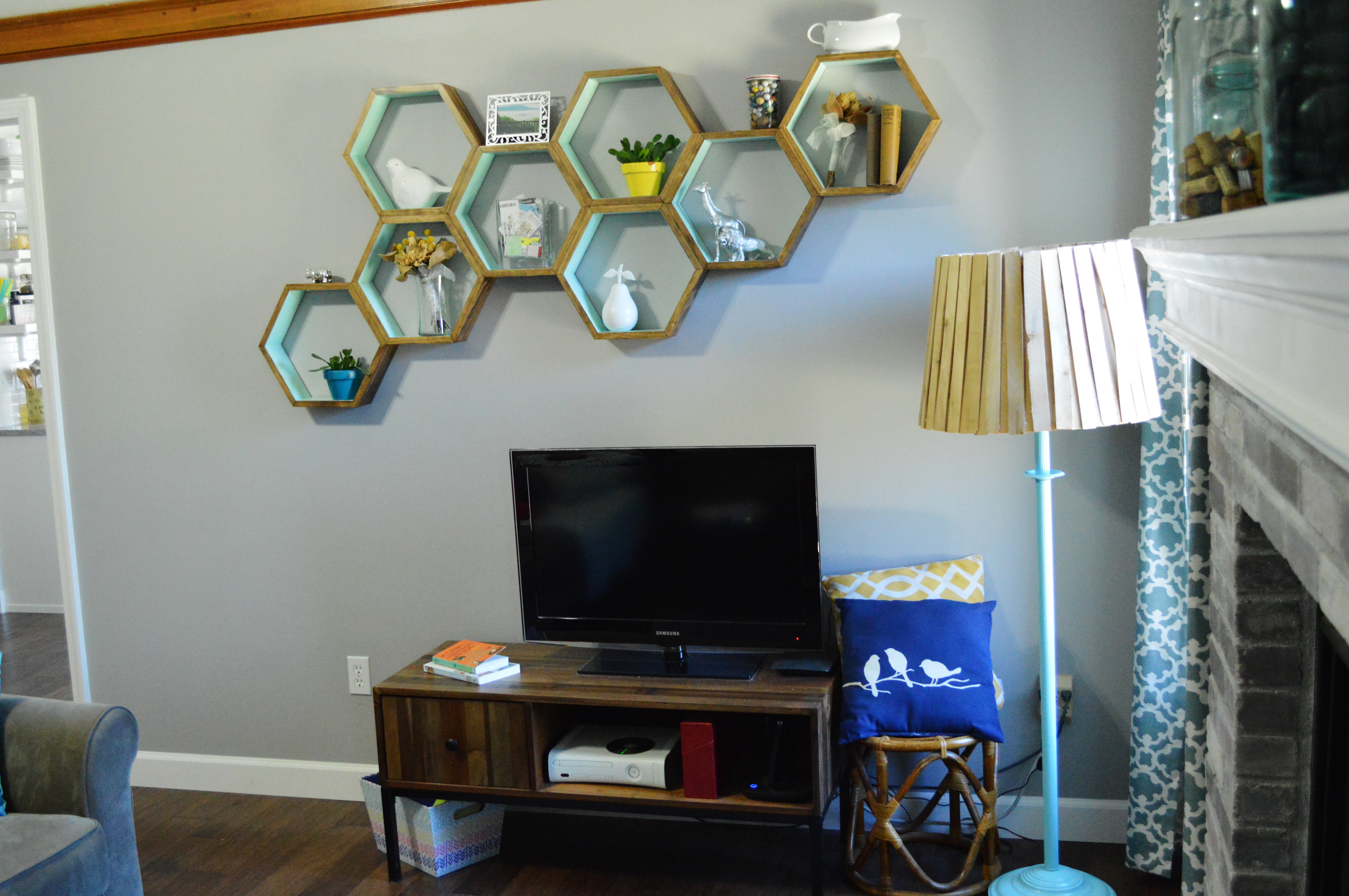 How To Decorate Honeycomb Shelves - Katie's Bliss