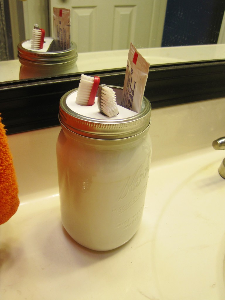 mason jar toothbrush holder 2