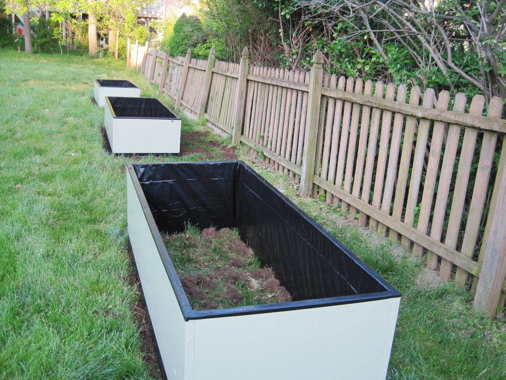 Getting the Garden Boxes in the Ground - Loving Here