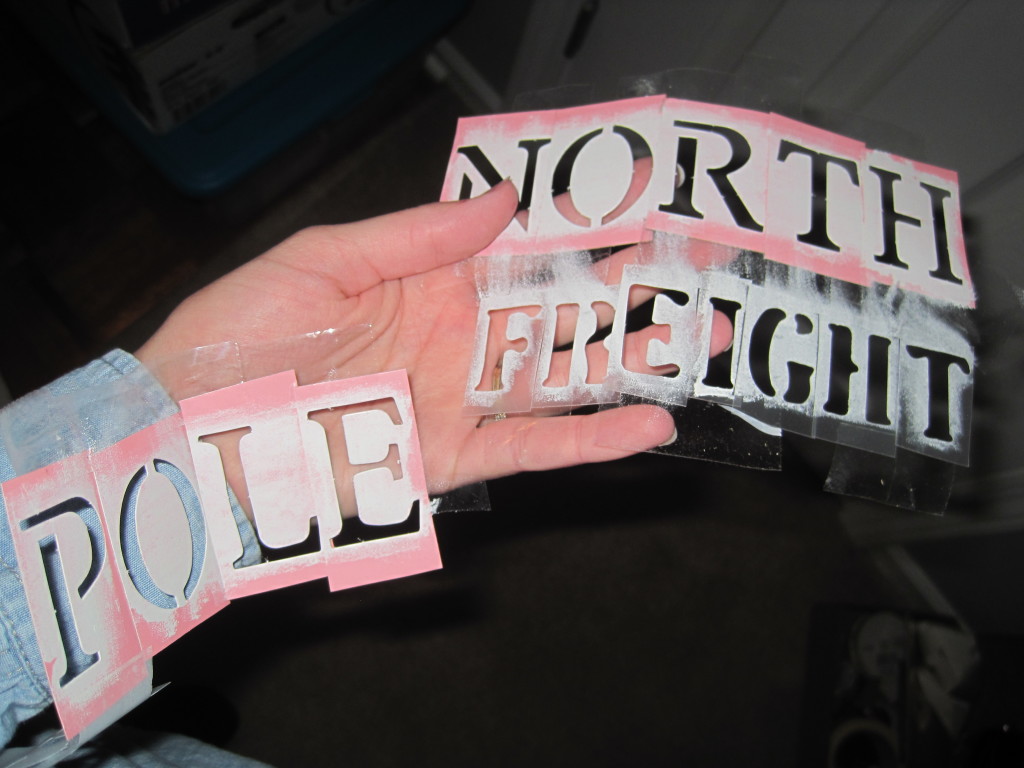 DIY North Pole Freight Company Stencil