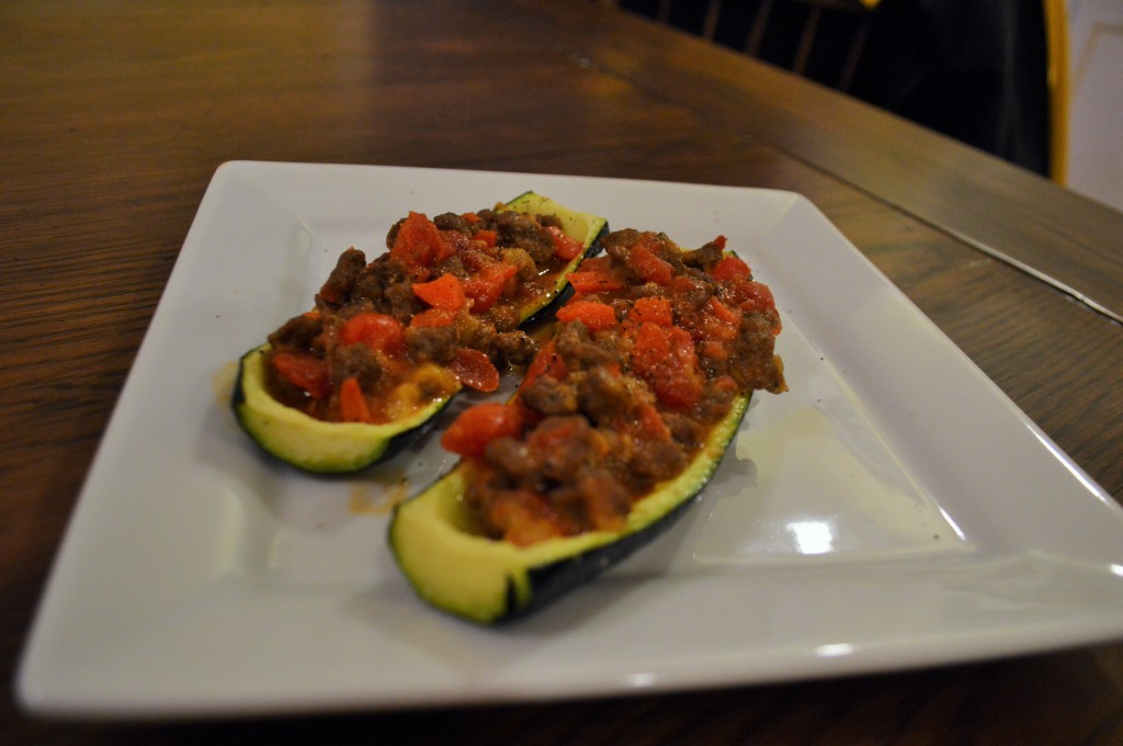 Allergy Free Stuffed Zucchini Boats with Jimmy Dean Sausage