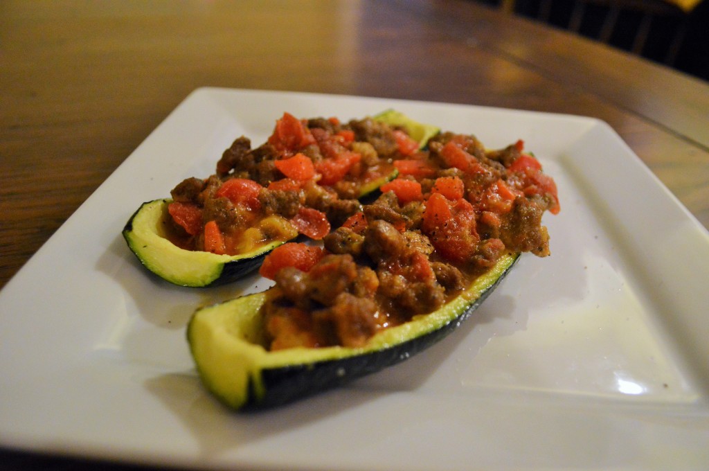 Allergy Free Stuffed Zucchini Boats with Jimmy Dean Sausage 3