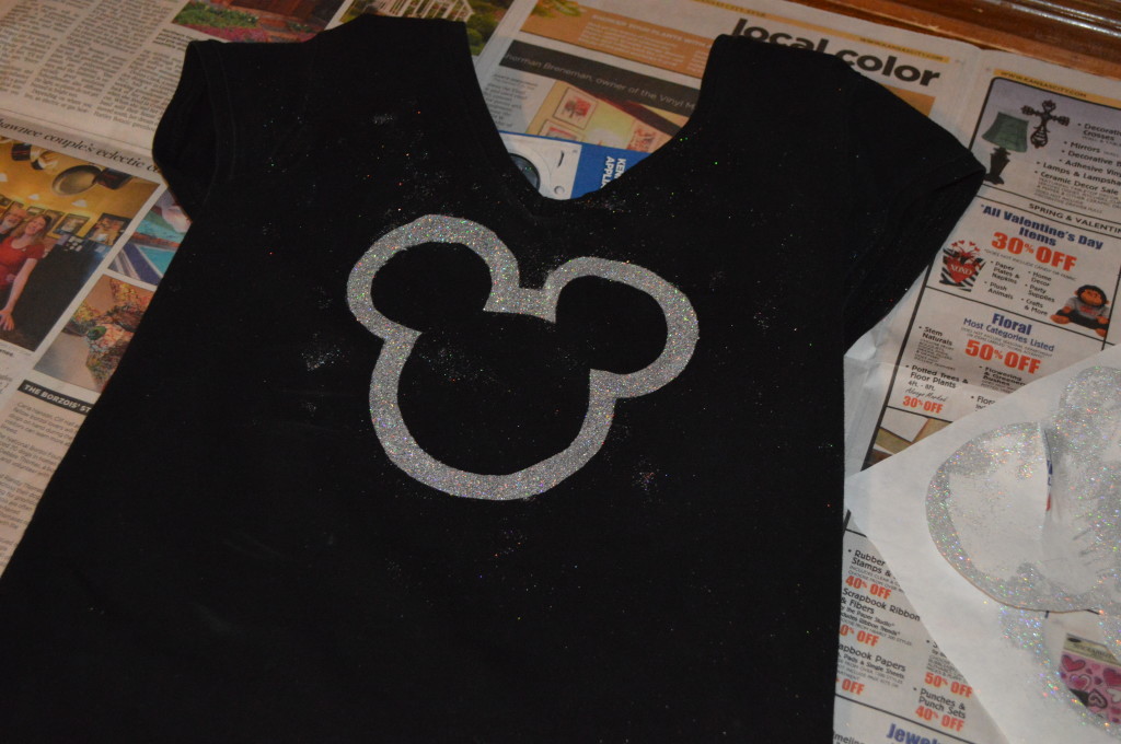 DIY Glitter Disney Shirt