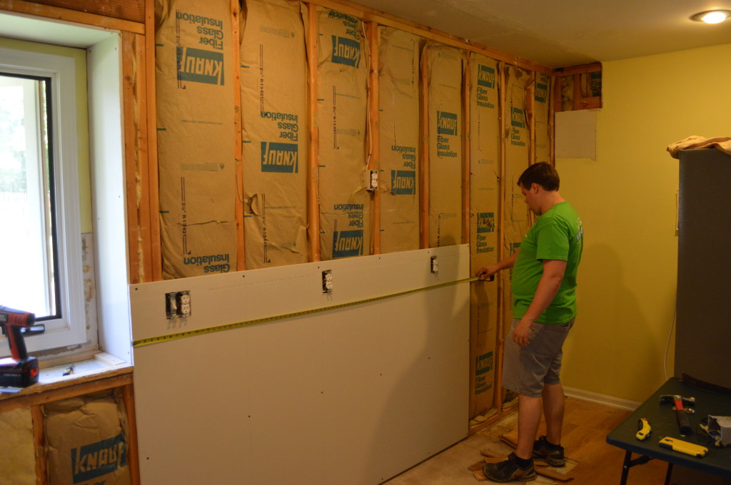 Starting to Re-Drywall the kitchen