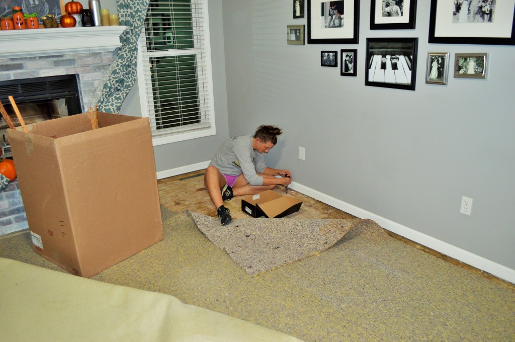 Demo Flooring Removing Carpet Staples 2
