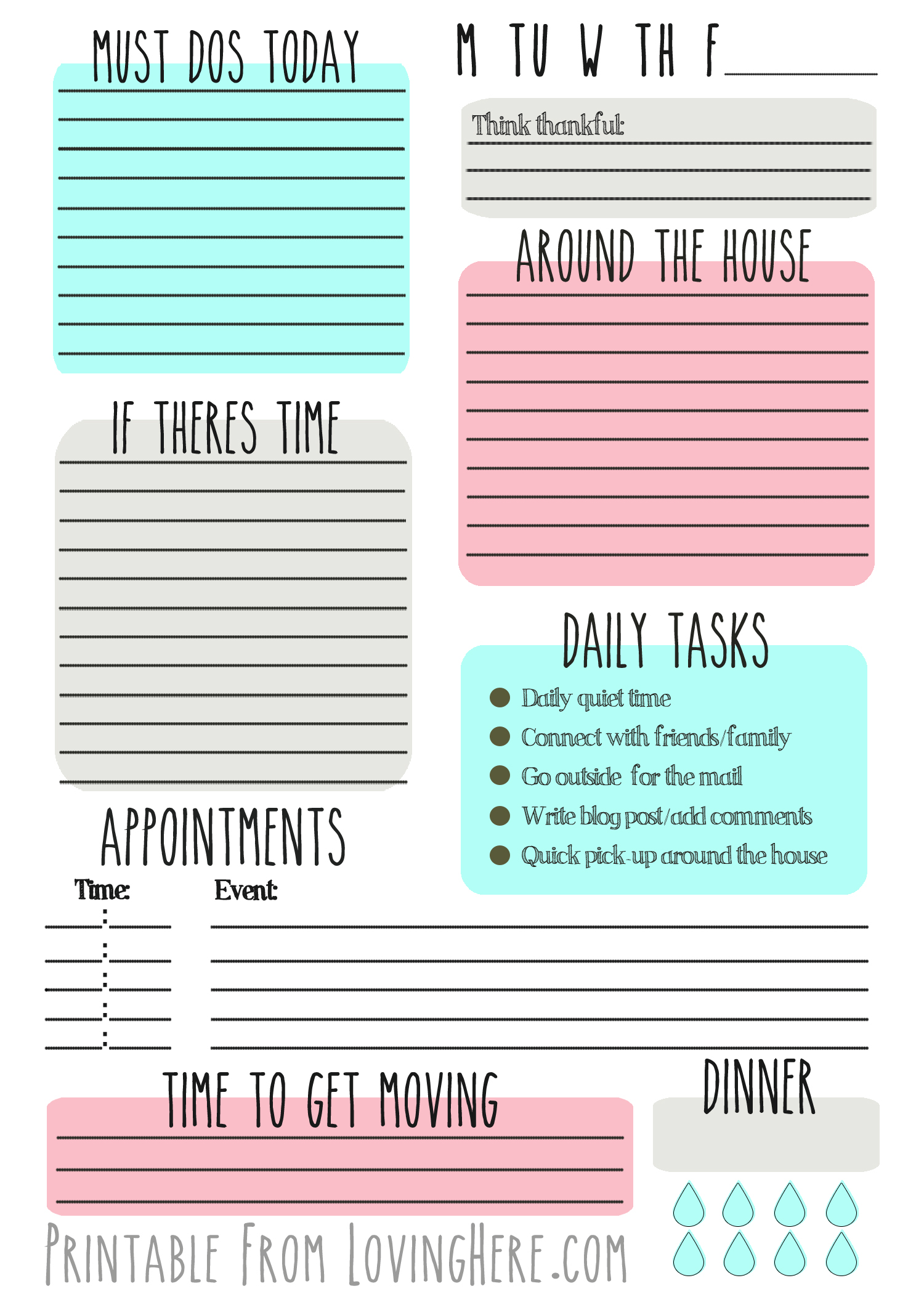 Daily Planner Task List