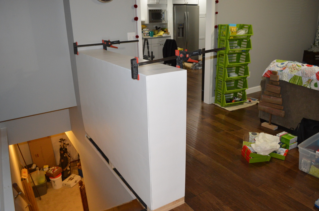 DIwYatt: From Rickety Railing to Built-in Bookcase - Loving Here