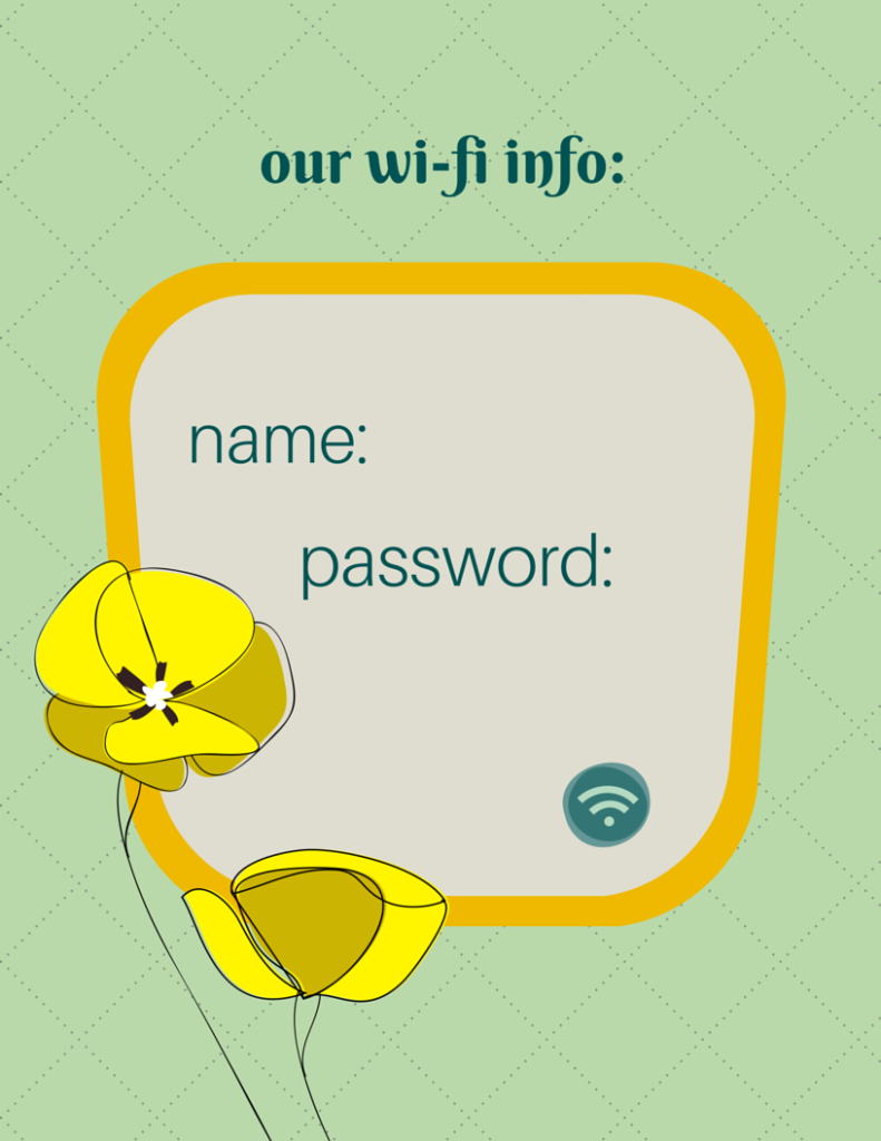 wifi password printable 3