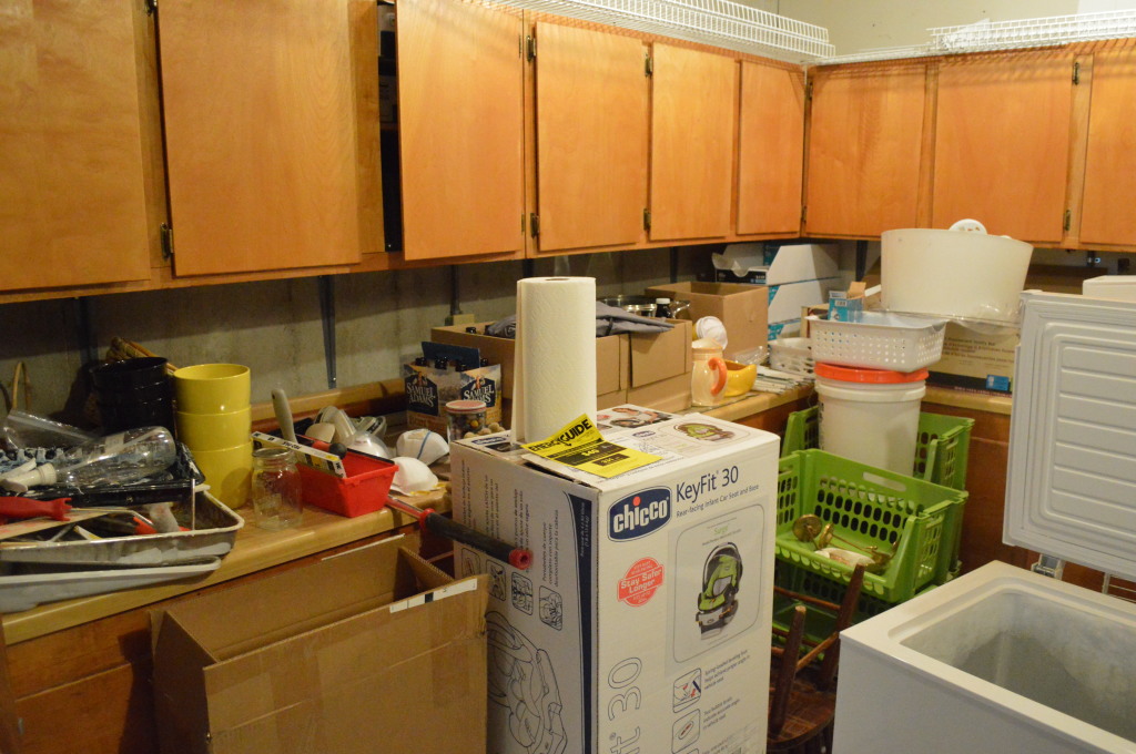 basement storage room mess