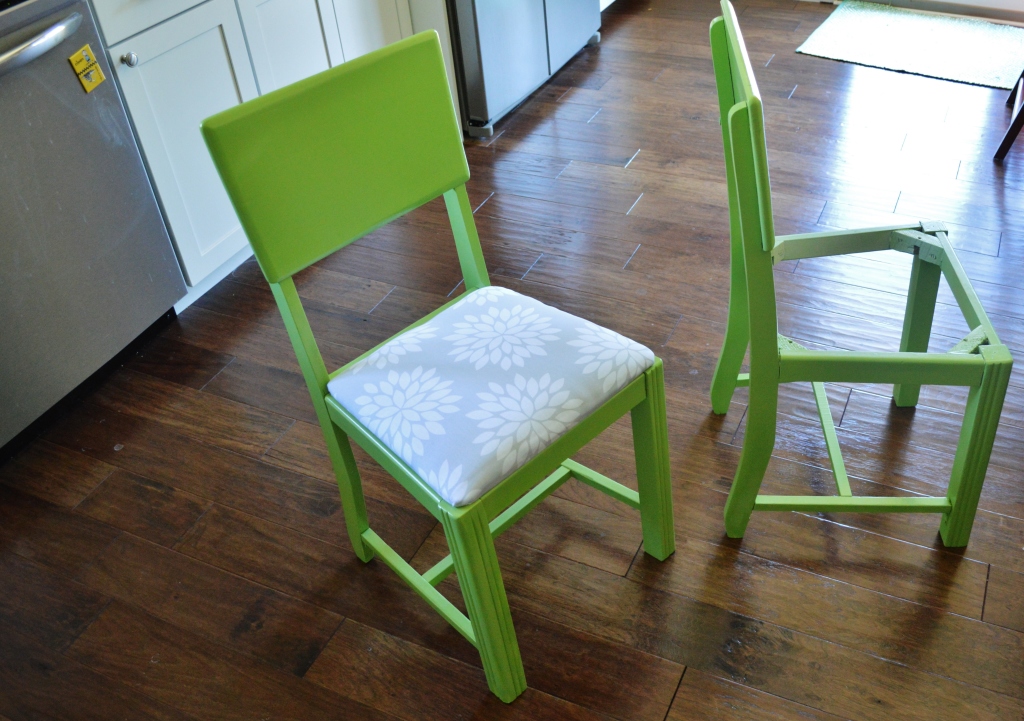 Reattaching Chair Seats to Dining Room Chairs 2