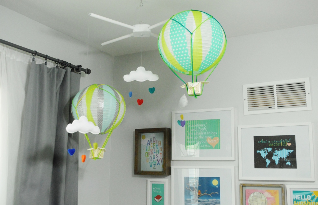 DIY Balloon Mobile in Nursery