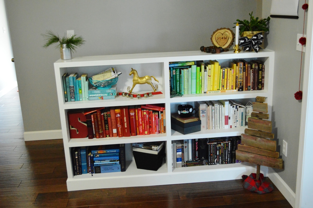 Christmas Decor 2015 Bookshelves