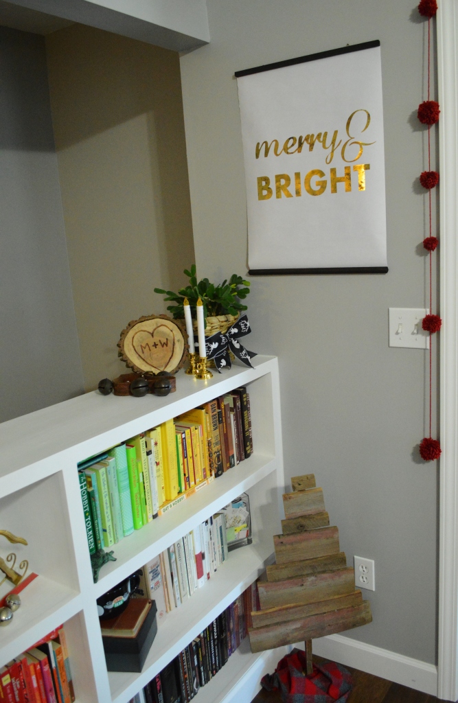Christmas Decor 2015 Bookshelves 2