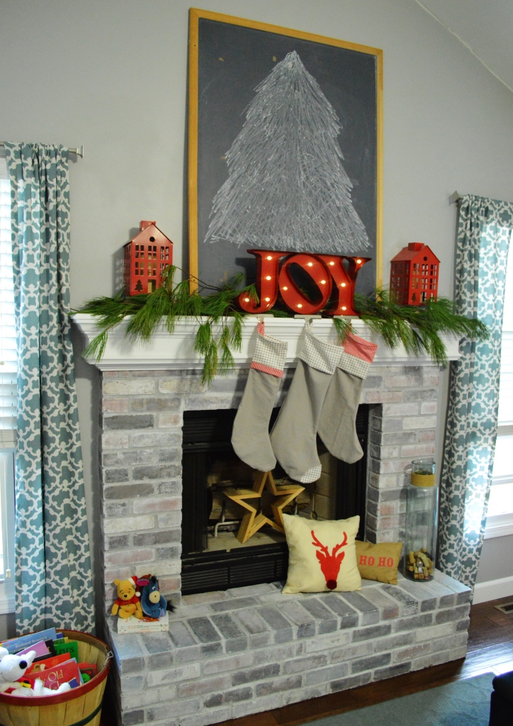 Christmas Decor 2015 Living Room Mantle