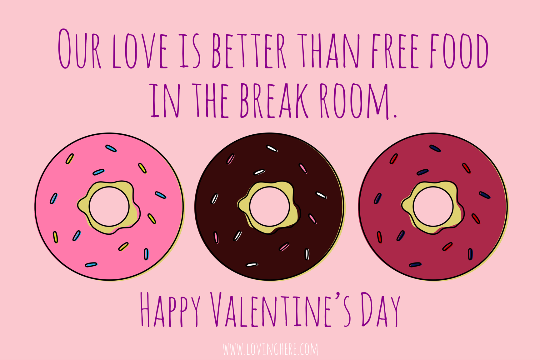 Sweet Treats! Free Foodie Valentine Printable Cards - Loving Here