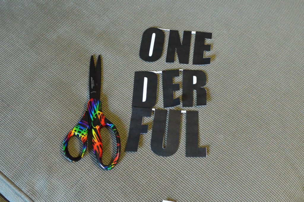 ONEderful DIY custom first birthday onesie iron on stencil