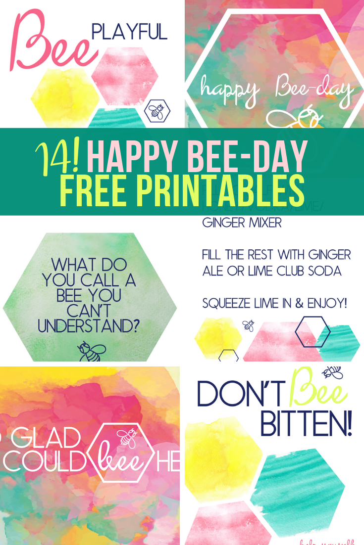 happy bee day free printables - Loving Here